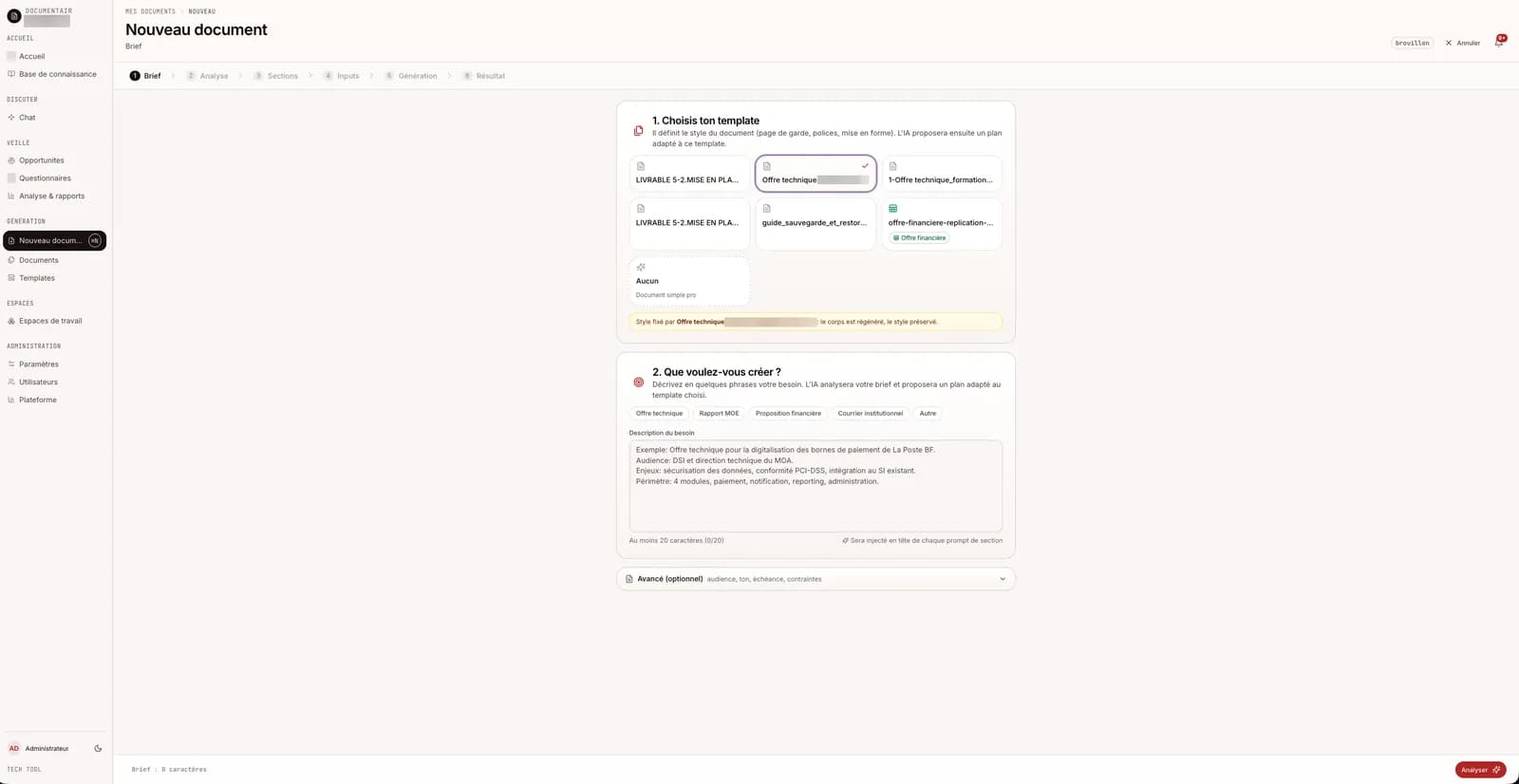 Rappel du style preserve apres selection du template